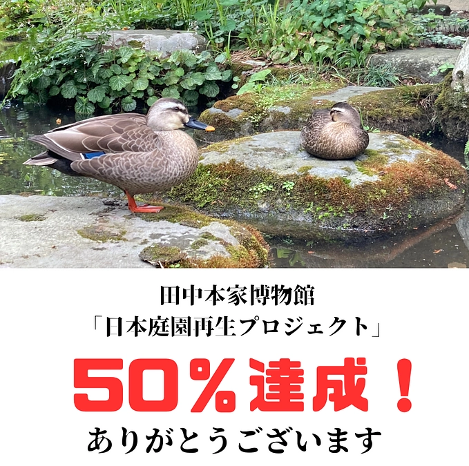 【ご報告】日本庭園再生プロジェクト　第一目標金額の50％を達成いたしました。