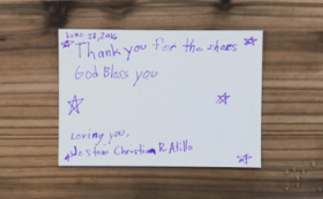 【5,000円】フィリピンの子どもたちの手書きのサンクスレター