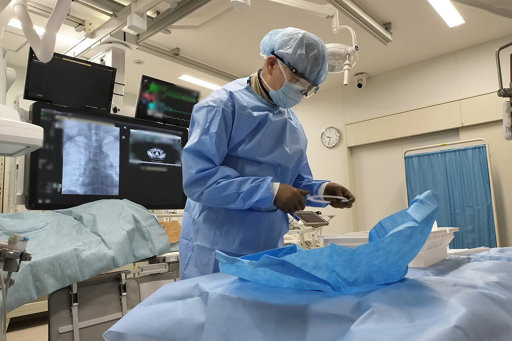 血管造影室の日常の様子