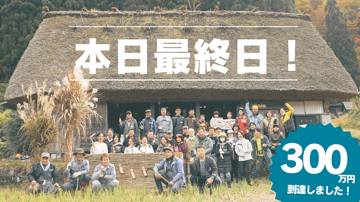 【いよいよ最終日】ご支援総額300万円に到達しました！！最後の最後、ご支援に感謝申し上げます！