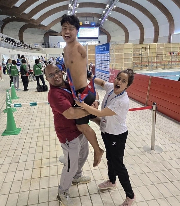 富士大会予選　自由形100m 速報！自己ベスト更新！