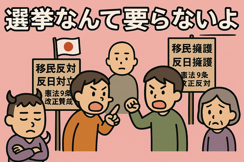 note 毎日投稿35日目：選挙なんて要らないよ その３５（対立抗争❓）