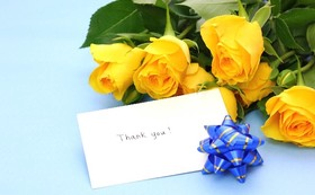 心をこめたサンクスレター