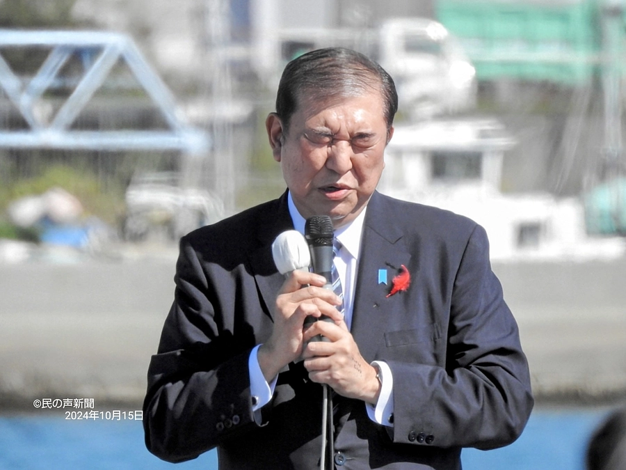 小名浜での石破第一声を取材しました