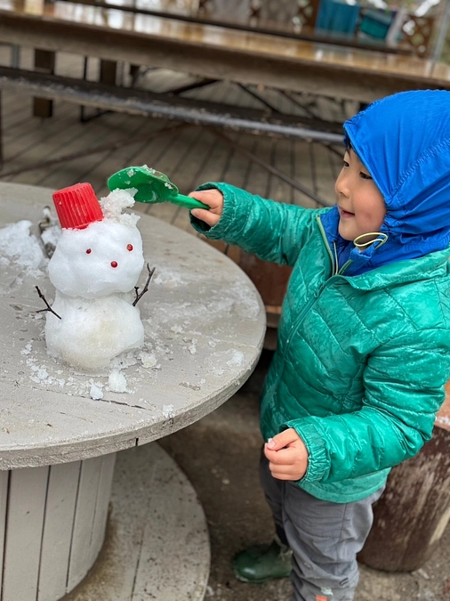 雪が降りました❄️