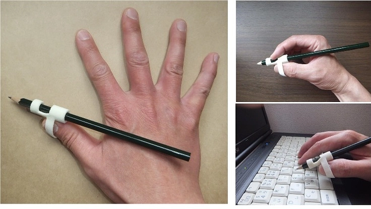 文字を書く機会が少なくなった方へ、 手に鉛筆を装着しませんか