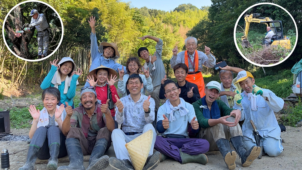 スコレーパークの整地が完了！竹の舞台をつくっていきます。