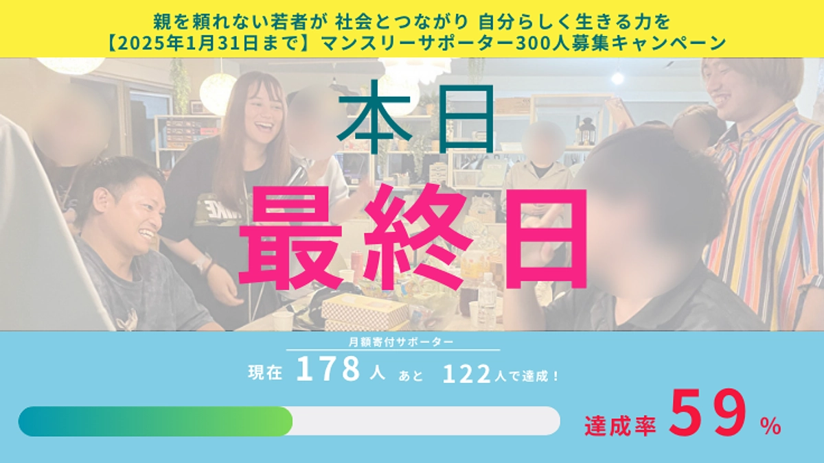 本日23:59まで！マンスリーサポーターキャンペーン