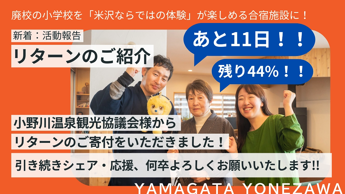 リターン品のご紹介！小野川温泉観光協議会様よりご寄付をいただきました!!♨️ 宝寿の湯様編
