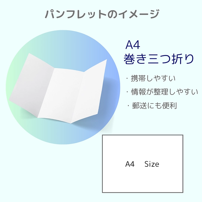 検討しているパンフレットについて、ご紹介します。