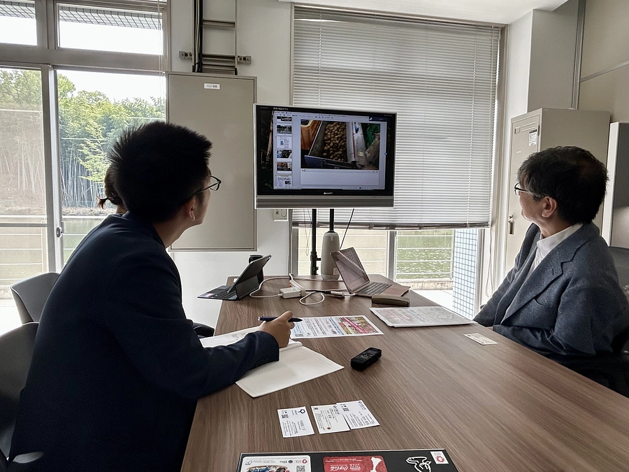 マスコミの方が取材に来られました。