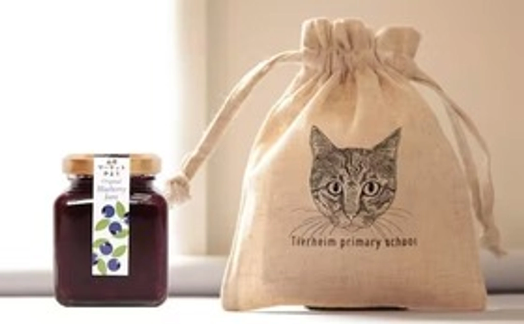 ブルーベリージャム１瓶(95g)＋よつば君巾着