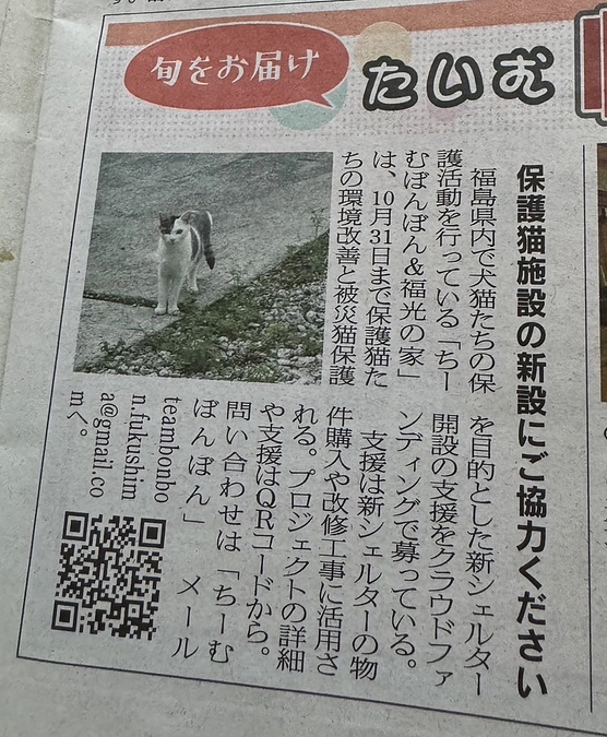 福島民報別刷に掲載されました！＆　残り７日となりました