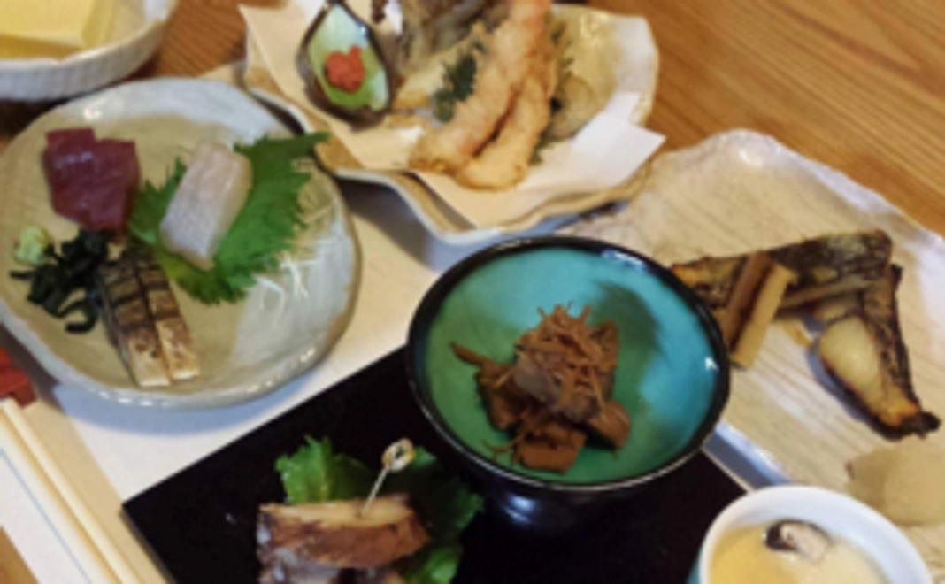 菊川の食材をふんだんに利用した和食フルコース