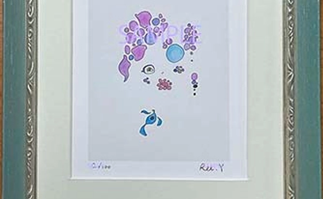 「脅威と少女」額装済み版画