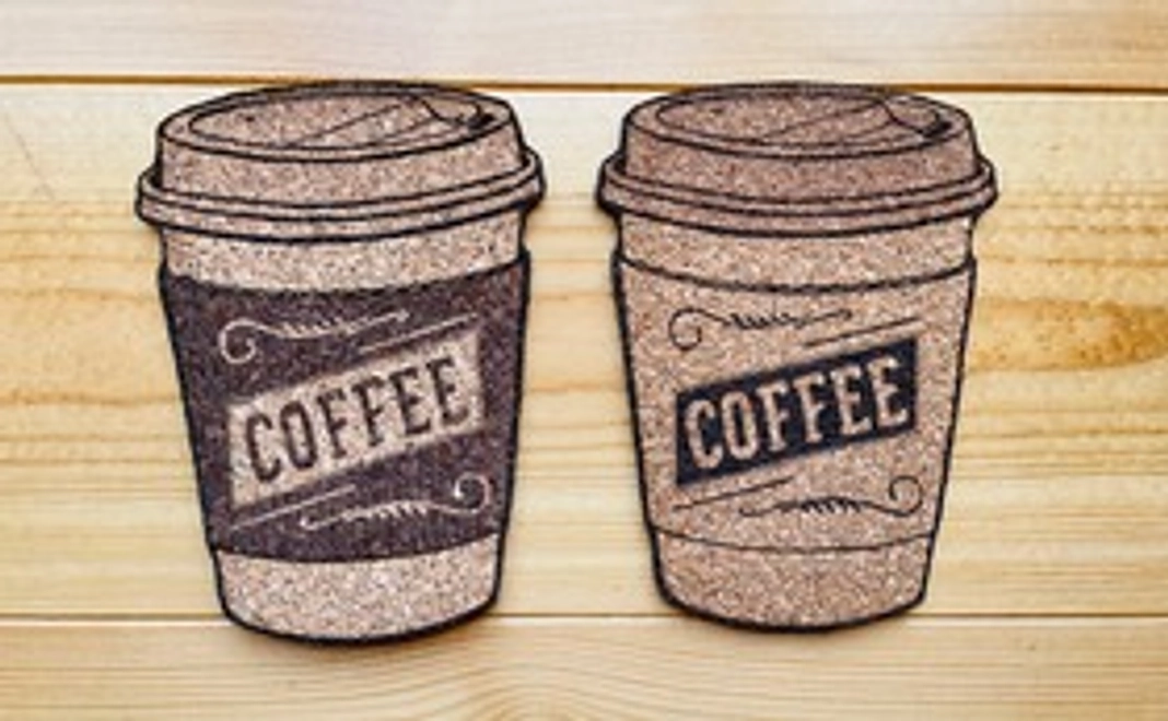 【コーヒー2枚セット】捨てられるワインのコルク栓をリサイクルして作ったエシカルなコースター