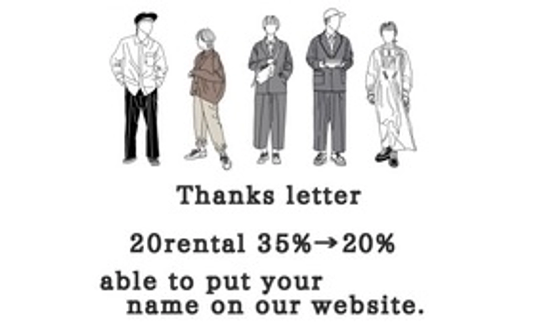 thanks letter/20rental35%→20%/able to put your name