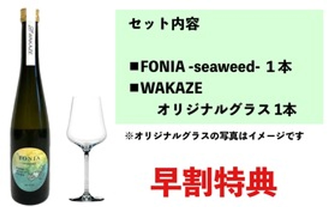 【早期購入特典】FONIA　seaweed 500ml　＋　WAKAZEオリジナルグラス