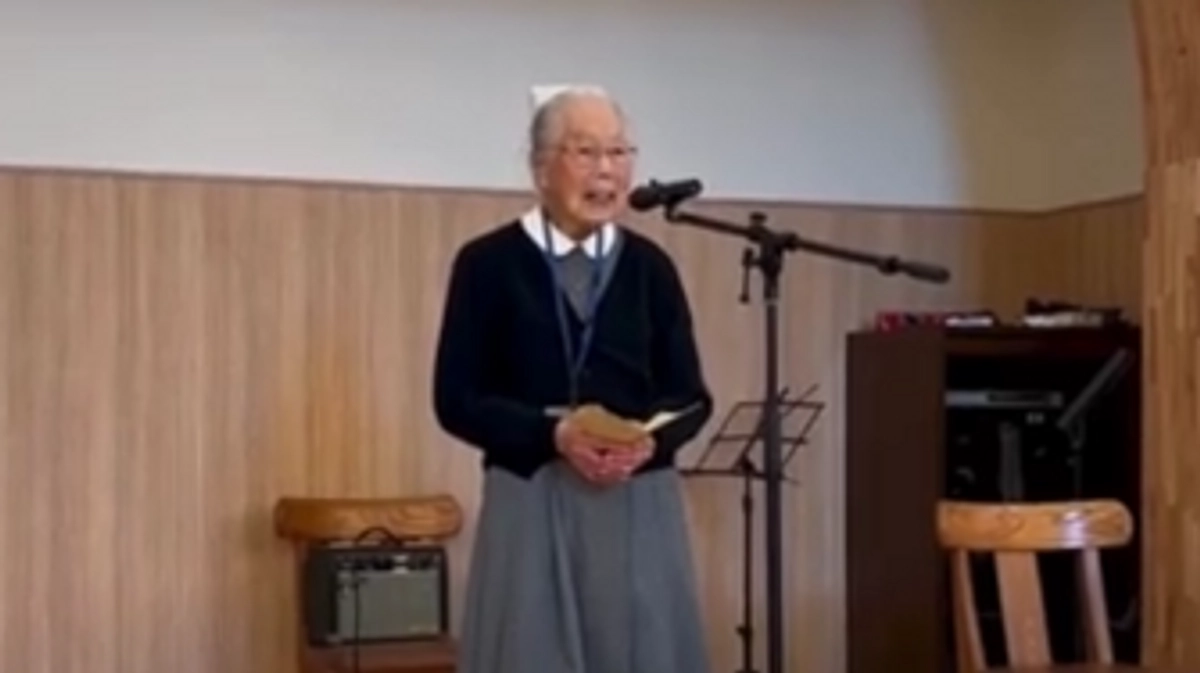 98歳 天羽道子名誉村長より、新居住棟建設にご協力いただいたすべてのみなさまへ感謝のメッセージです