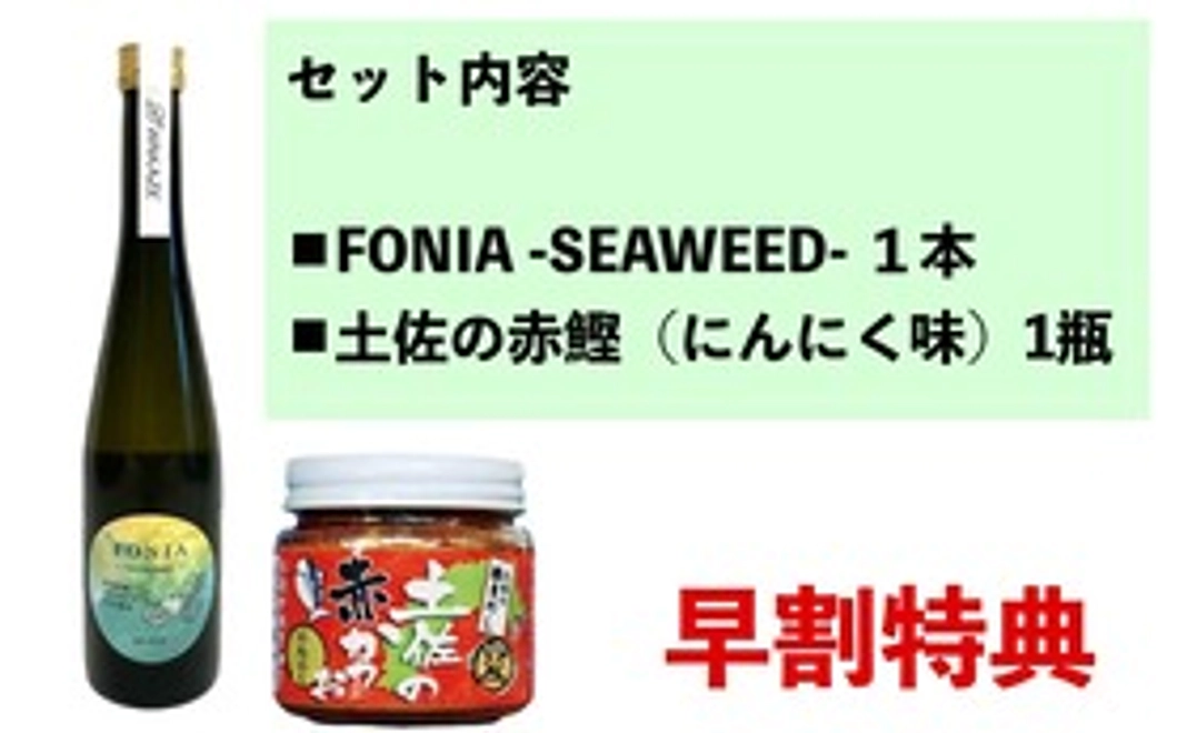 【早期購入特典】FONIA　seaweed 500ml　+　土佐の赤鰹（にんにく味）