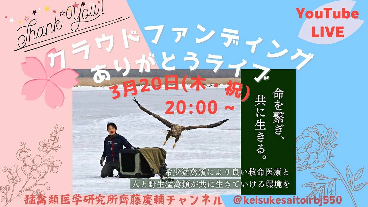 久し振りにYouTubeライブやります！ 3月20日（木）20時～