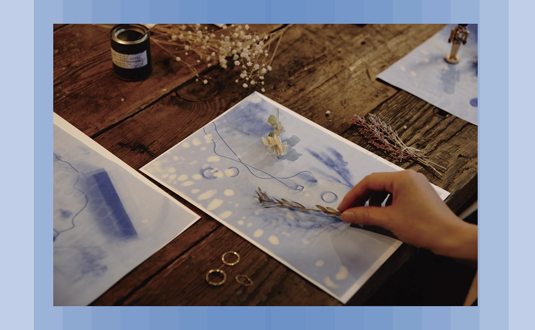 【制作体験】「青写真 気軽に制作体験チケット2枚」プラン