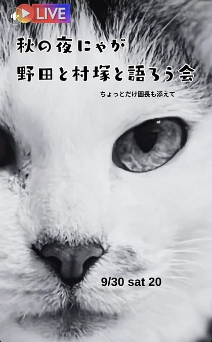 本日9/30は20時からinstaライブ✨✨　明日はボートレース鳴門で譲渡会😺