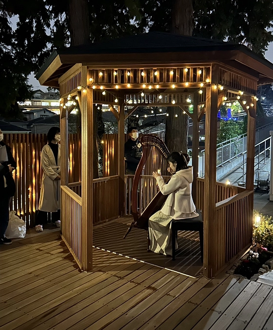 リラの丘イルミネーション点灯式を行いました