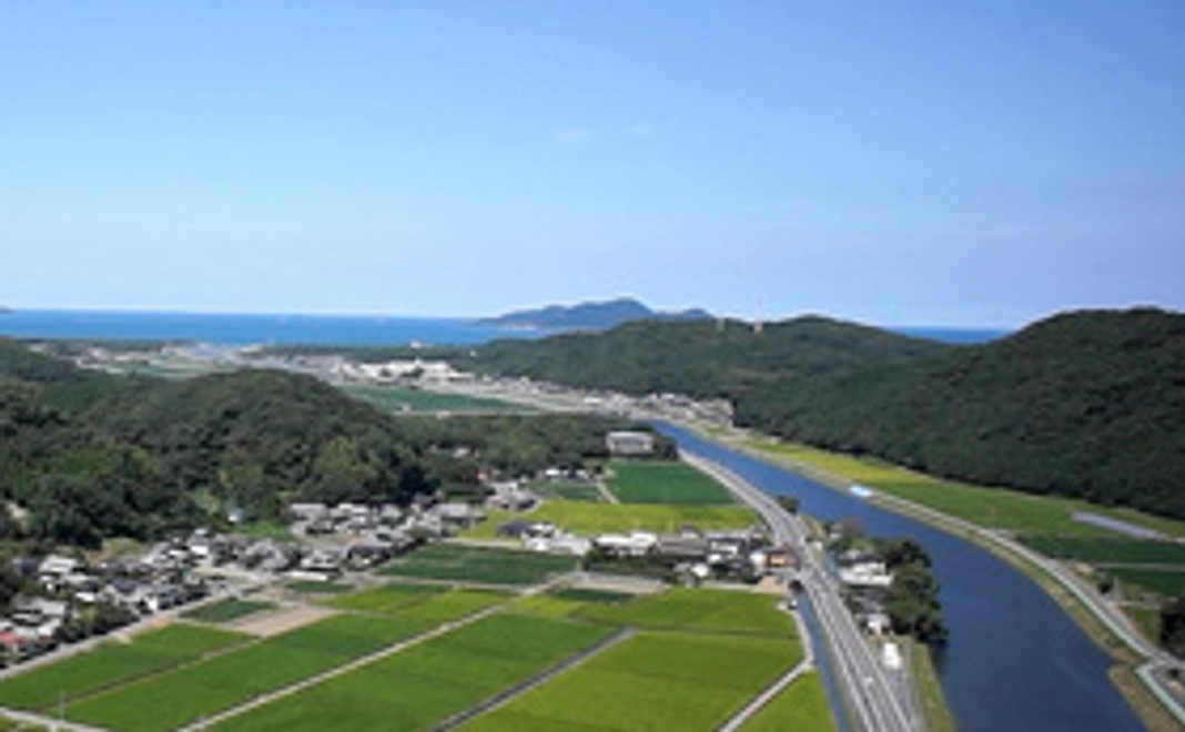 里山米と、里山空撮写真のポストカード