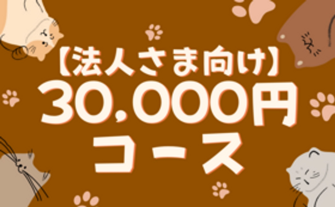 【法人さま向け、30,000円コース】感謝のメール＋HPに企業様名を掲載