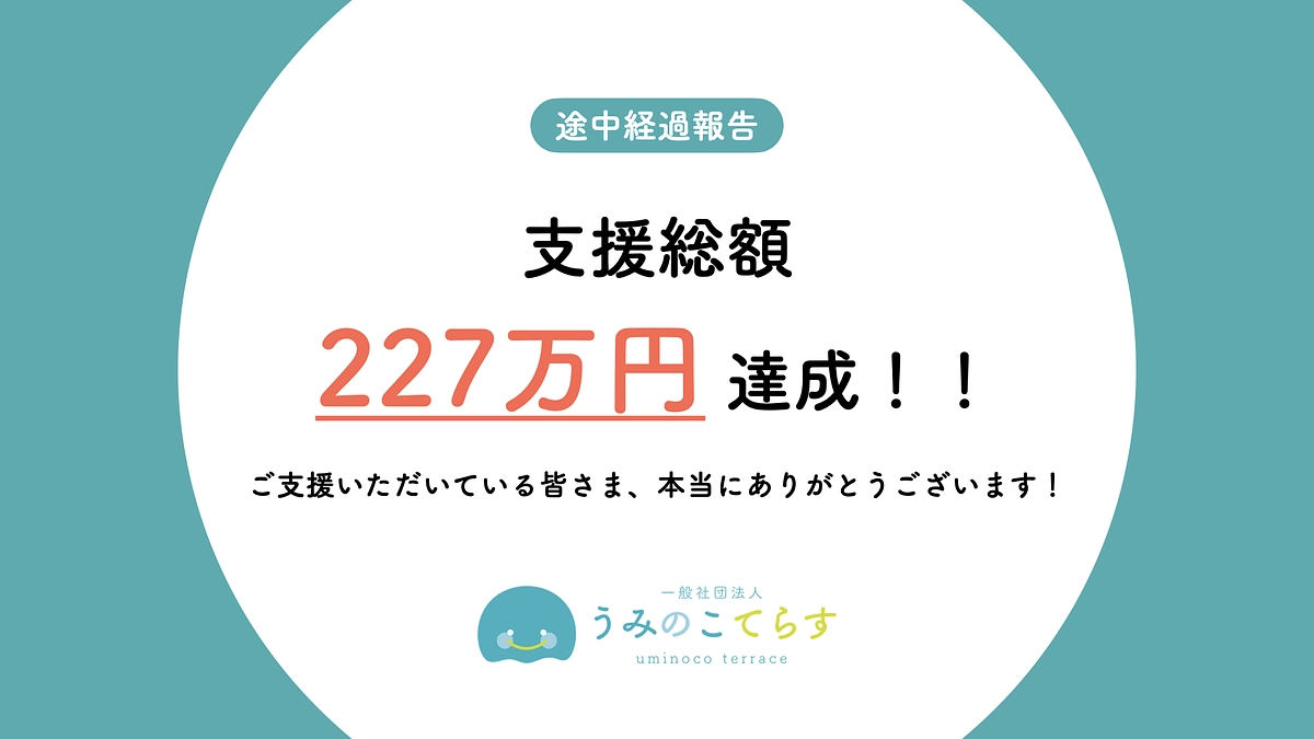 【速報】寄付総額227万円を達成しました！