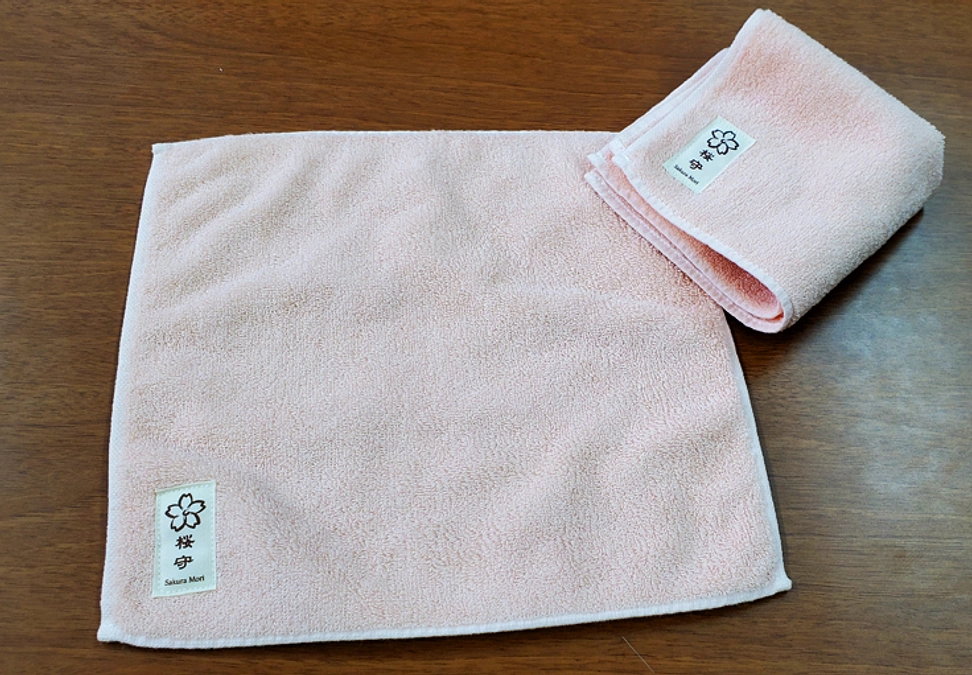 【返礼品】公園の桜染めハンドタオル
