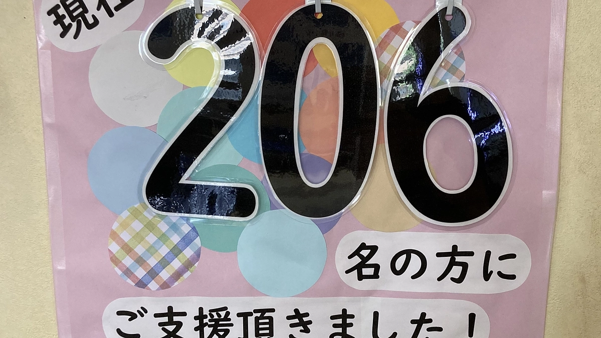 【ご支援者様が２００人を越えました！！】　٩(*´ᗜ`)ㅅ(ˊᗜˋ*)و