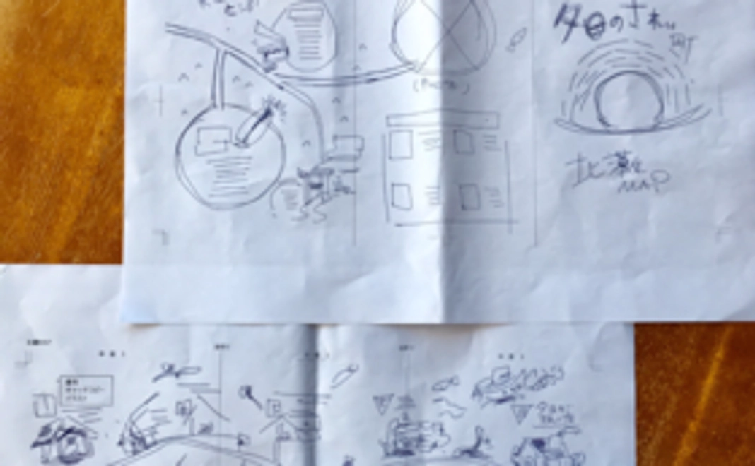 眺めて楽しめる!北灘マップとお礼の手紙