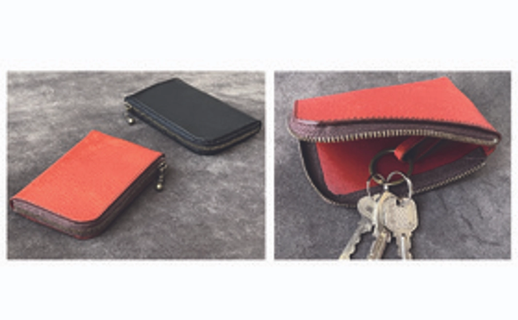 Ｌ型ファスナーキーケース