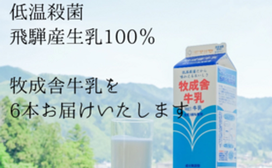 【遠方から応援!】牛乳6本ご送付