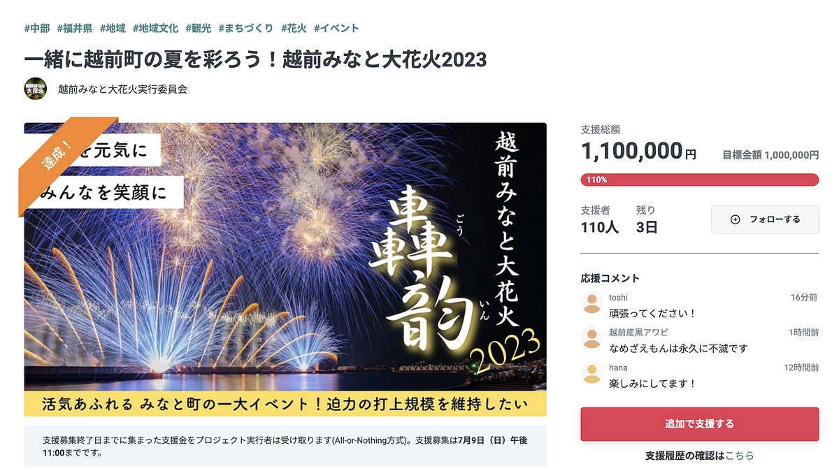 【目標達成しました！】あたたかいご支援に心から感謝いたします！！