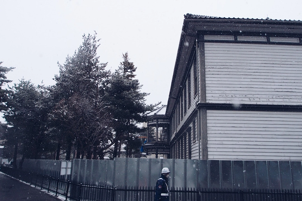 旧福島県尋常中学校本館／安積歴史博物館 冬の景色（2024年2月22日）