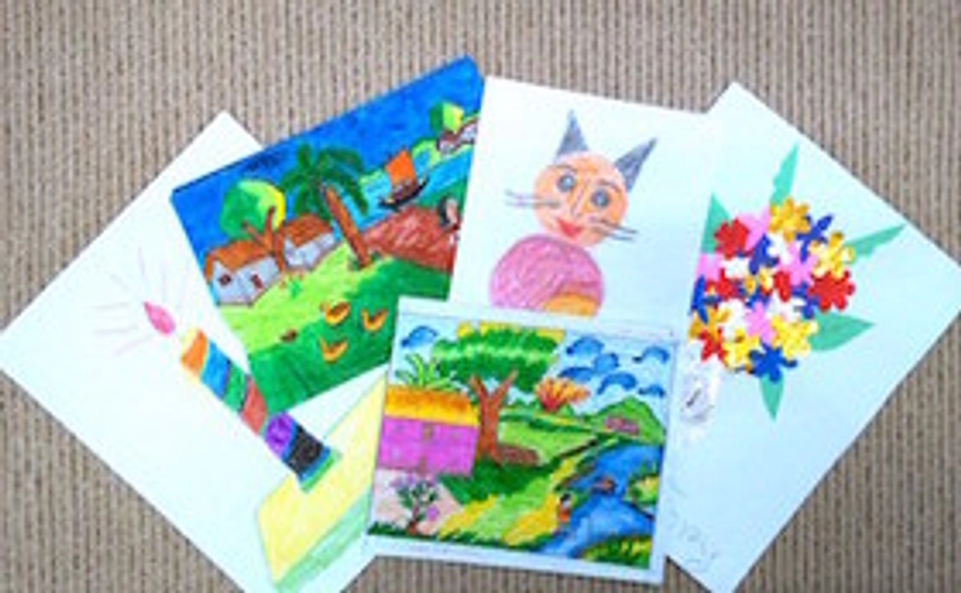 現地の子供からのサンクスカード