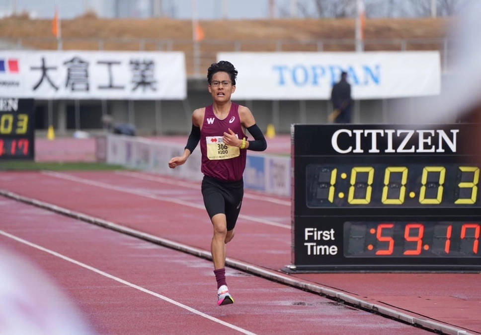 丸亀ハーフで工藤(2年)が快走！