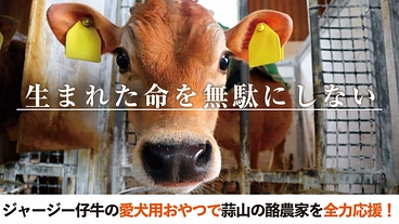 蒜山酪農を全力応援！希少なジャージー「仔牛肉」で犬用おやつを愛犬に のトップ画像