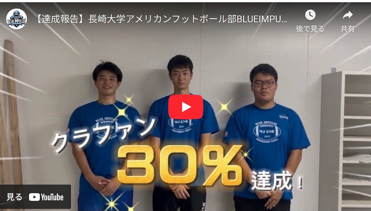 目標金額の30％を達成しました！