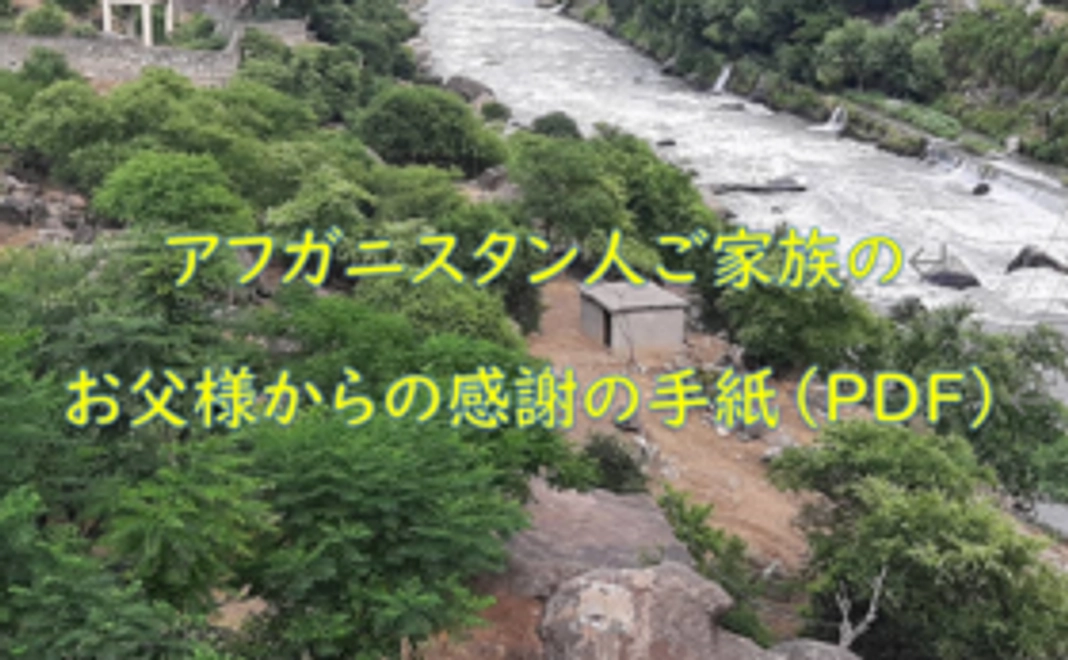 (1,000円)アフガニスタン人ご家族のお父様からの感謝メール　※日本に入国ができた場合
