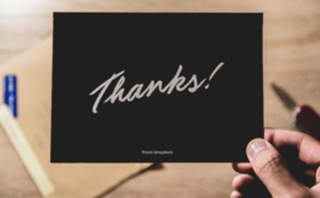 お礼のメールをお送りします！