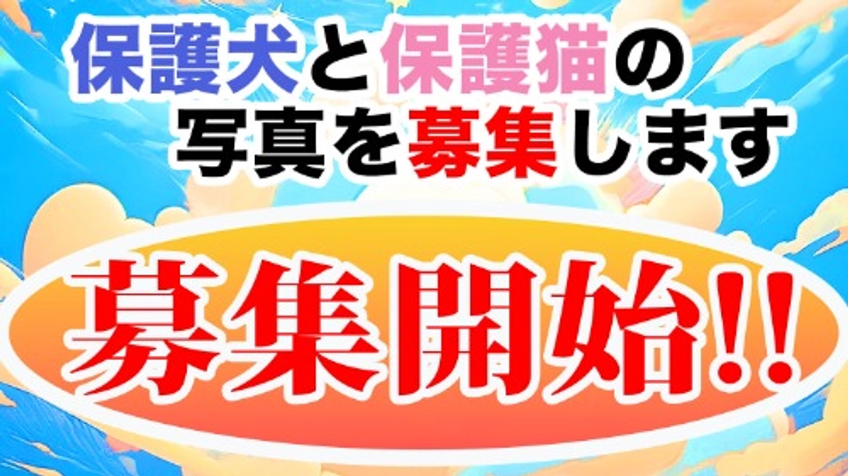 新デザイン啓発ポスター掲載の保護犬・保護猫大募集！！