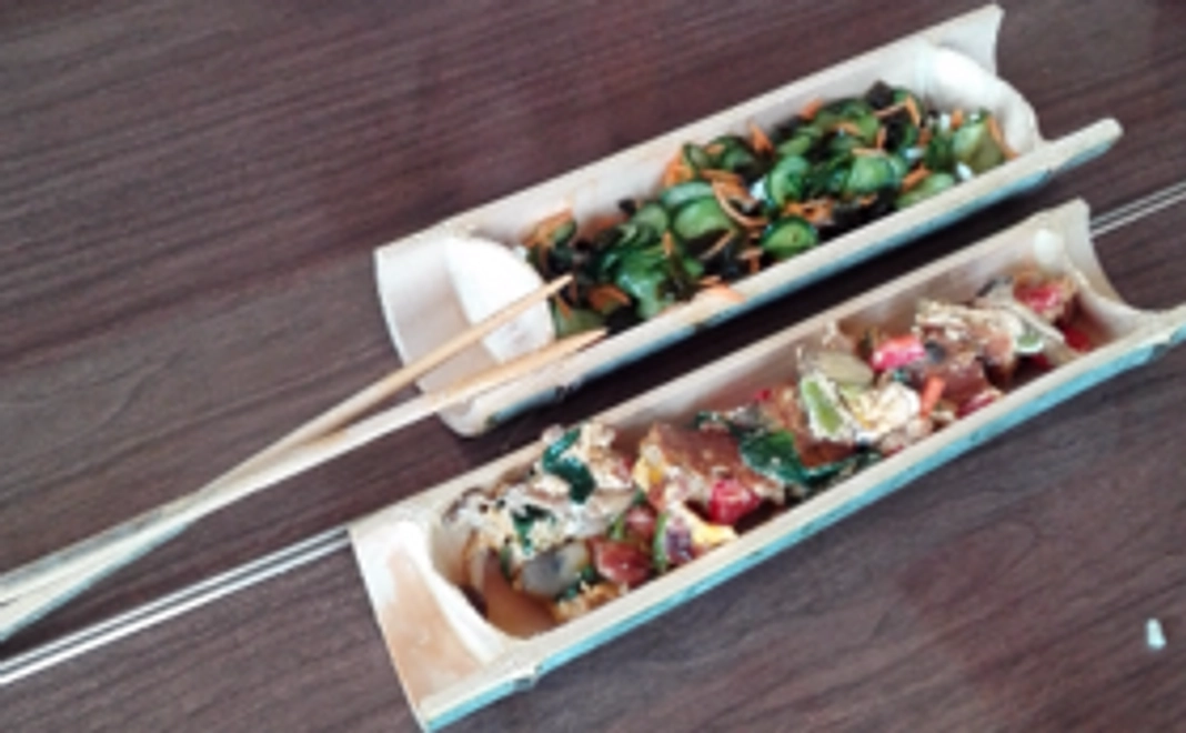 竹炭＆竹細工（器、菜箸）セット