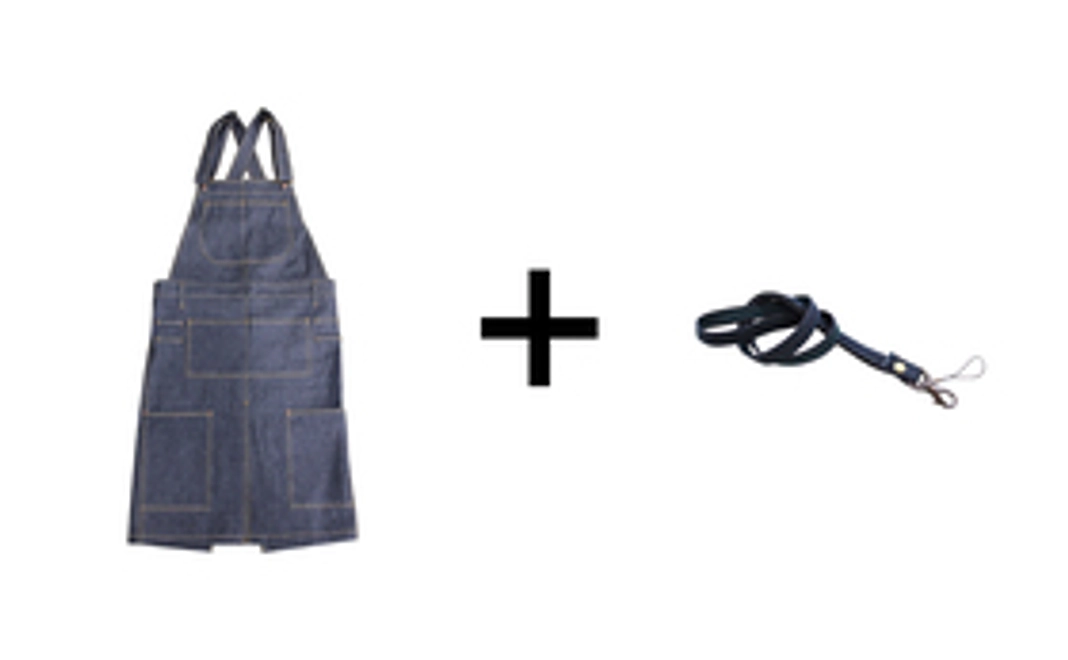 アウトドアデニムエプロン1枚　デニムストラップ1個