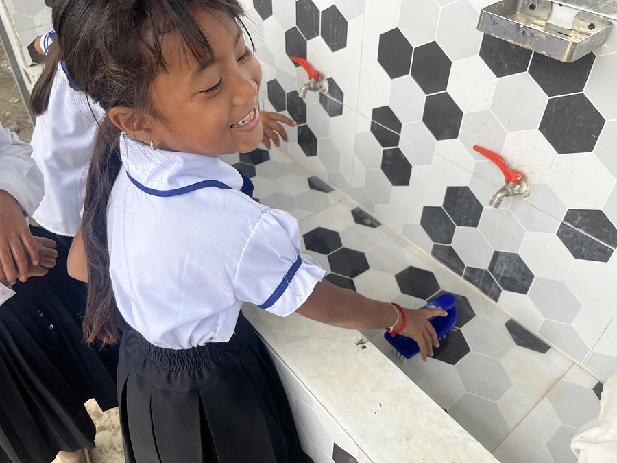 水道建設後の清掃活動