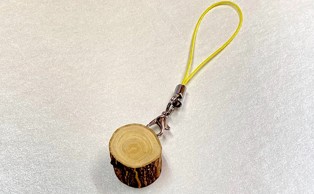 寿命を終えた愛媛みかん木のストラップ