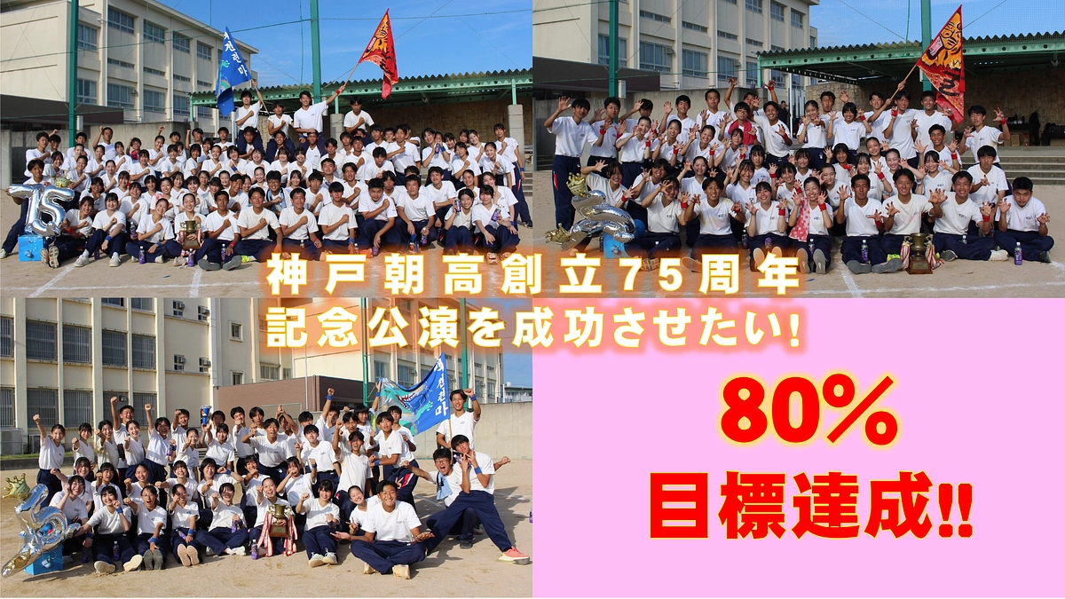【最終日まで残り2日】目標の80％を達成しました！情報拡散に、今一度ご協力をお願いします！